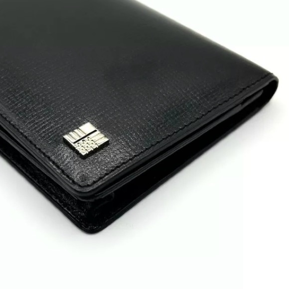 EUC [Burberry] Black Leather Luxury Bi-Fold Wallet w/ Box & Dust Bag! - Picture 9 of 16